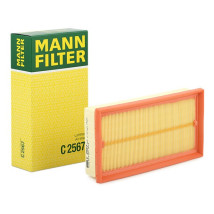 MANN-FILTER C 2567 Luftfilter 58mm, 135mm, 253mm, Filtereinsatz