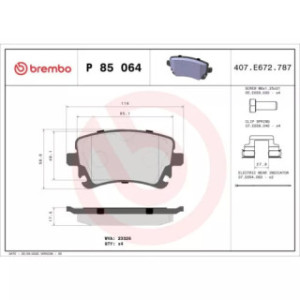 Bremsbelagsatz BREMBO P 85 064