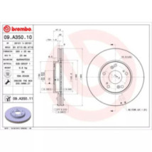 Bremsscheibe BREMBO 09A35010 vorne, belüftet, 1 Stück